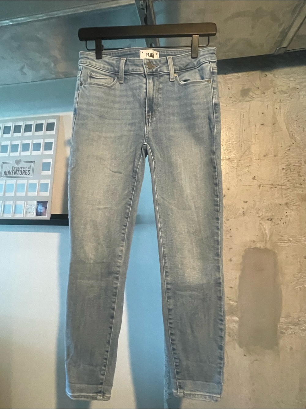 PAIGE Light Blue Skinny Jeans - Women's Faded Denim